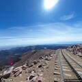 Guest slips on icy walkway near cog railway
