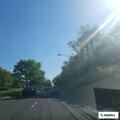 Traffic stop of silver Mercedes on Maple Avenue