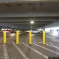 Person having trouble breathing in parking garage