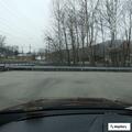Single-car crash with guardrail at Dollar General
