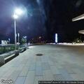 Person yelling and lying in front of Laurel Library