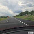 Pedestrian walking on I-77 near Mineral Wells