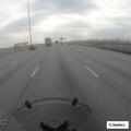 Fire department vehicle smoking on I-75 near Monroe