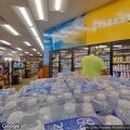 Person with burn injuries at gas station