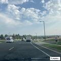 Tires blocking express lane on Highway 36