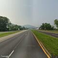 Reckless blue sedan swerving on Route 2