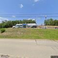 Vehicle hits guardrail and blocks road near diner