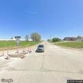 Road sign blocks lane at Pinder and 146th