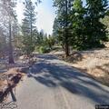 Overturned pickup truck on Huntington Lake Road