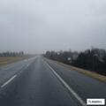 Yield sign down in passing lane on Highway 63