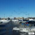 Unruly bicyclist spits on Walmart entrance door