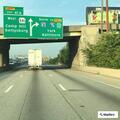 Truck blocks left lane near I-83 Exit 44A