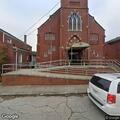Low wire reported in front of church building