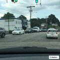 Smoking disabled vehicle in middle of roadway