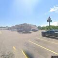 Trucks blocking fuel pumps and entrance at truck stop