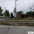 Reckless orange truck speeding toward Sweetser