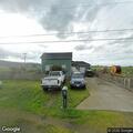Search for gray silo truck after near crash
