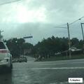 Large log blocking traffic on Wildwood Road