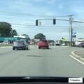 Motorcycle crash with injury on Sunrise Highway
