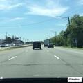 Two-car crash with smoking vehicle on Sunrise Highway