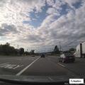 Officer checks white Volkswagen on Route 22