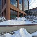 Woman twists ankle walking down stairs at university