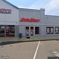 Parking lot crash in front of AutoZone store