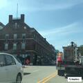 Protesters using loudspeakers outside middle school