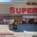 Woman yelling and swinging arms at supermarket corner