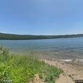 Fire near beach entrance at Beltzville Lake