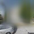 Pickup truck blocking driveway on Hazelton Street