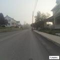 Car crash with fire on Main Street in Coburn