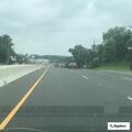 Jeep stuck between barriers blocks Route 23 lane