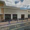 Car crash with airbag deployment at shopping center