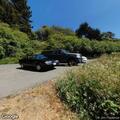 Unoccupied vehicle blocking blind turn near beach