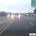 Pedestrian walking against traffic on Route 17