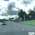 Officer stops tractor trailer near courtyard