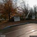 Utility pole down near trailer on Trumbull Avenue