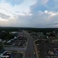 Car and motorcycle crash at restaurant parking lot