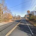 Car leaves roadway on Shore Road in Old Lyme