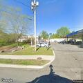 Loose dog running in roadway near gas station