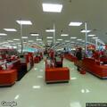 Officers check fire exit door at Target store