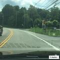 Car fire at gas station parking lot
