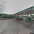 Dog locked in vehicle at gas station