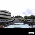 Disabled car partially blocking Academic Way