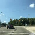 Traffic stop on motorcycle near Marathon station