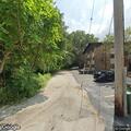 Leaning utility pole and downed service line