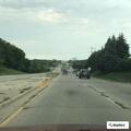Concrete debris blocking westbound Roosevelt Road