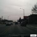 Traffic stop on blue Chevrolet at Harlem and Jackson