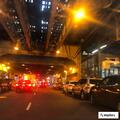 Traffic signals flashing red at State and Van Buren